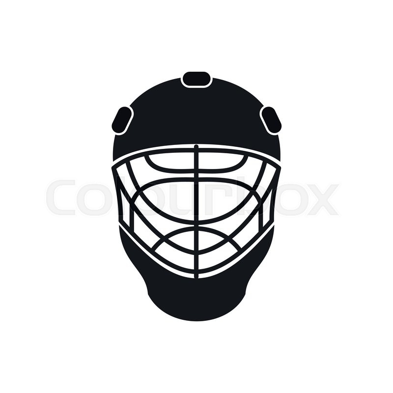 800x800 goalkeeper hockey helmet with metal stock vector colourbox