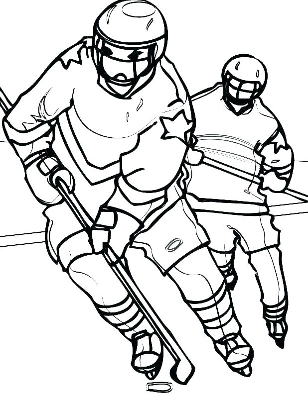 618x800 Hockey Helmet Coloring Pages At Free Printable Goalie Stick