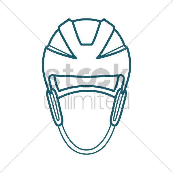 600x600 Hockey Helmet Vector Image