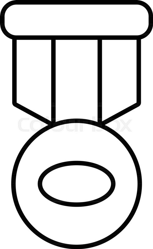 491x800 Hockey Medal Icon Outline Stock Vector Colourbox