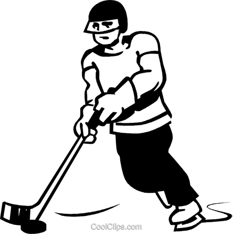 478x480 Hockey Player Royalty Free Vector Clip Art Illustration