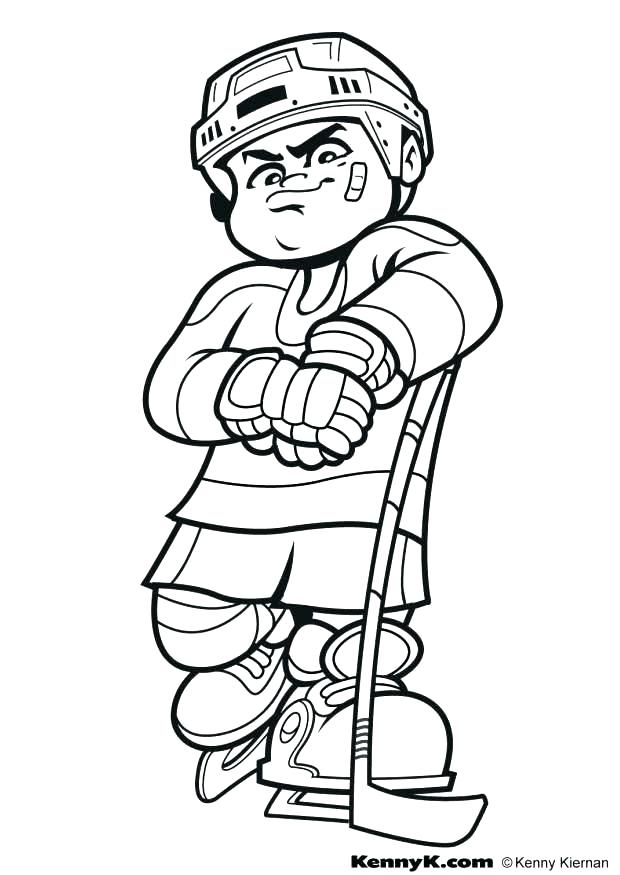 620x875 Hockey Player Coloring Pages