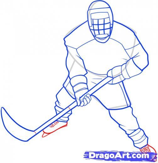 503x520 hockey player drawings step how to draw a hockey player how
