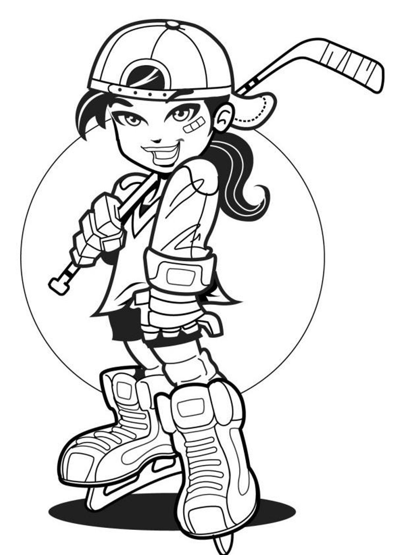 1308x1775 Download And Print Player Girl Hockey Coloring Pages Coloring