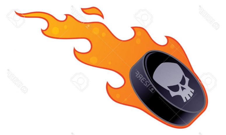 775x465 Flaming Hockey Puck Clipart