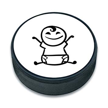 355x355 Ice Hockey Puck Stick Figure Family