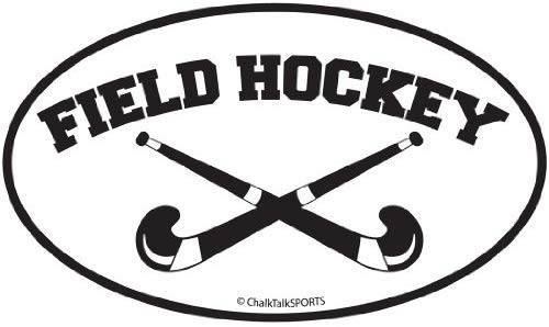 500x298 Chalktalksports Field Hockey Car Magnet Crossed
