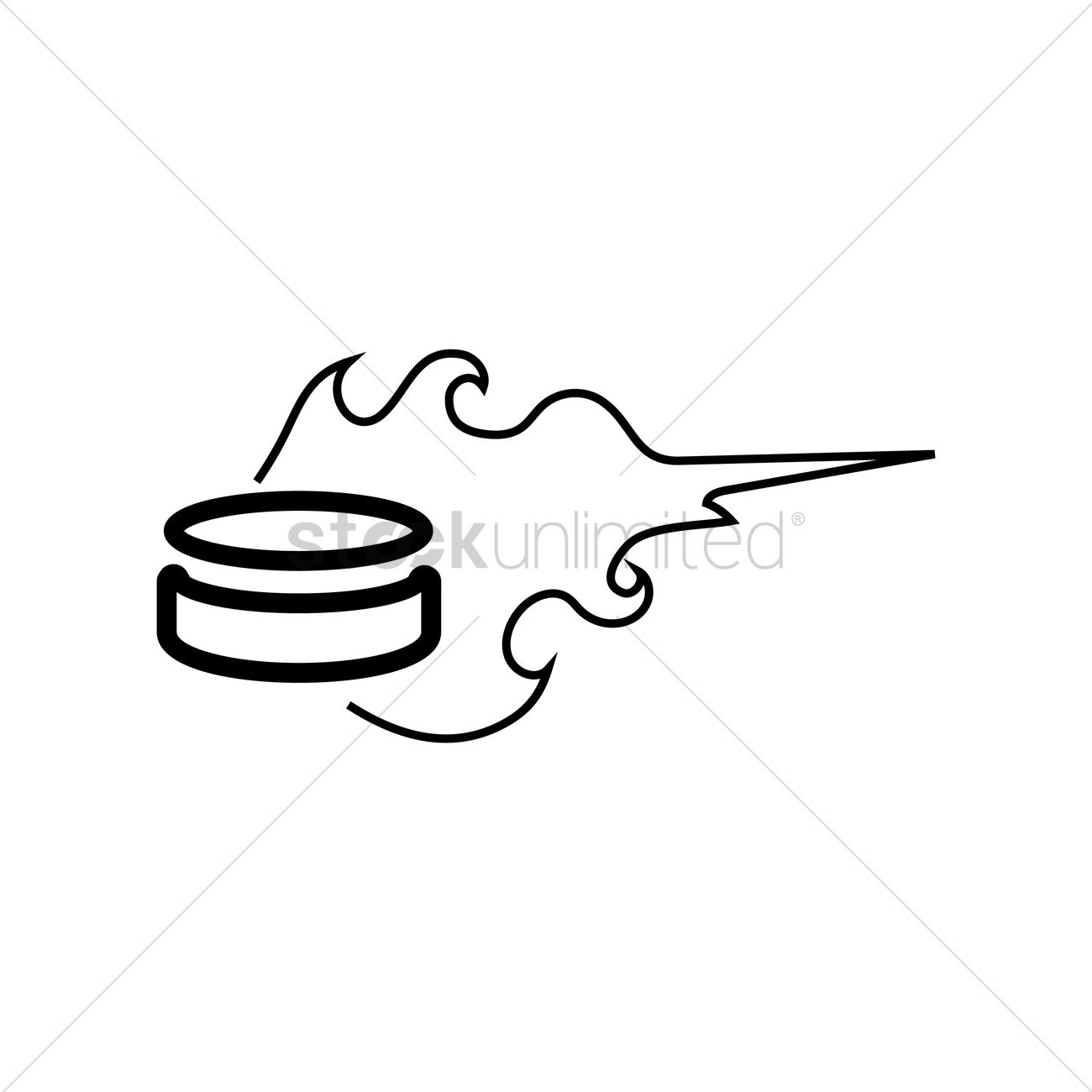 1300x1300 Ice Hockey Puck On Fire Vector Image