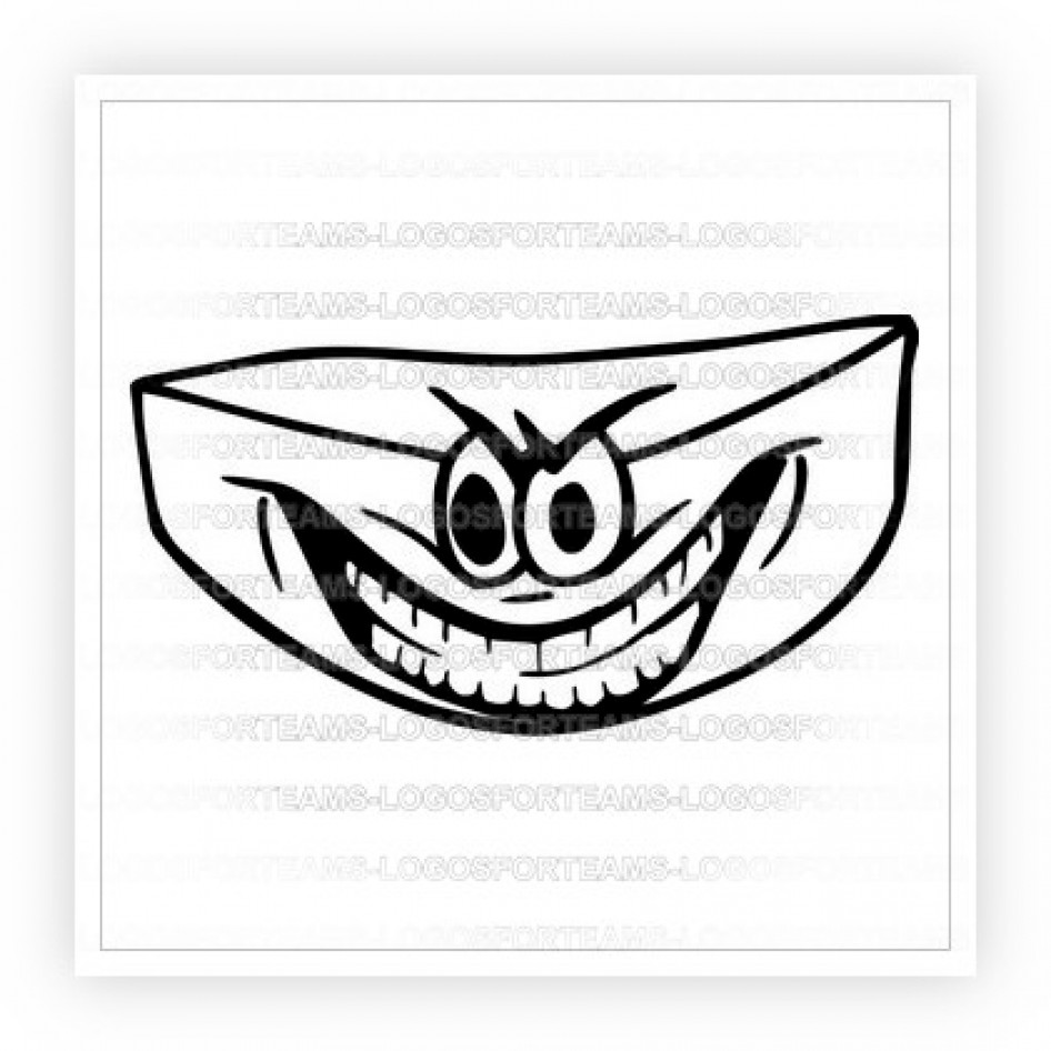 946x946 Sports Logo Part Of Ice Hockey Puck With Face Smiling Graphic