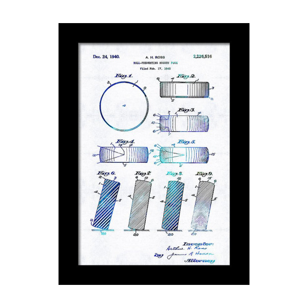 600x600 Blue Hockey Art