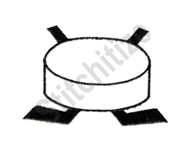 794x635 Dominating Hockey Puck Machine Embroidery Design Embroidery Etsy