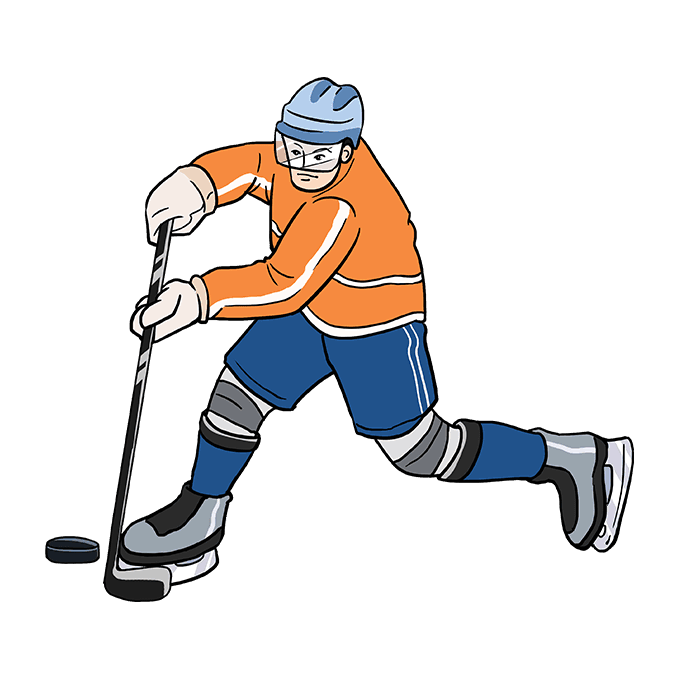 680x678 How To Draw A Hockey Player