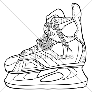 325x325 Sketch Of Hockey Skates Skates To Play Hockey On Ice, Ve Gl