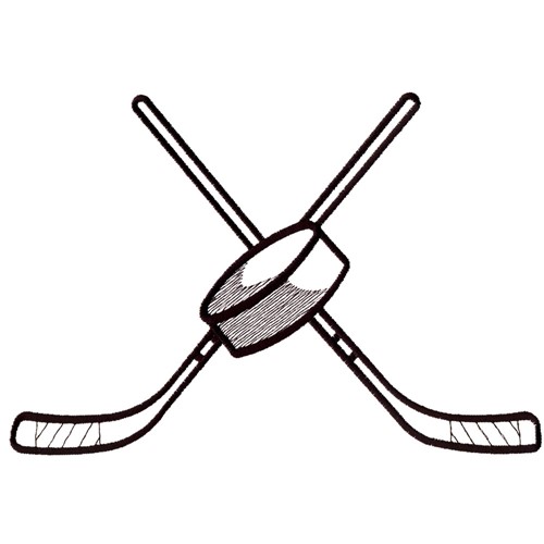 500x500 Hockey Stick And Puck Outlines Daily Inspiration Quotes