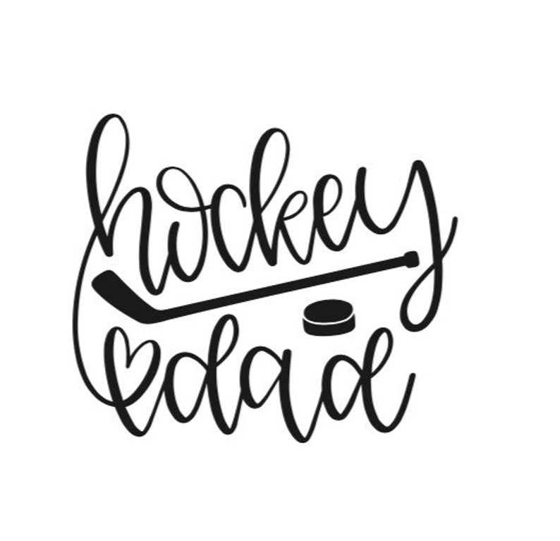 794x767 hockey dad decal stick and puck hockey family hockey life etsy