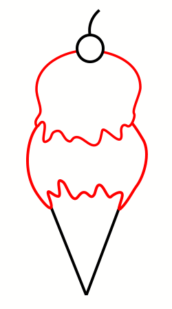 250x450 Drawing A Cartoon Ice Cream Cone