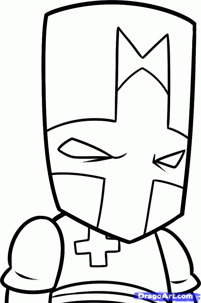 Castle Crashers Coloring Draw Drawing Step Hogwarts Clipartmag Printable Dr...