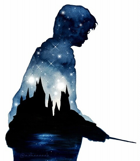 474x544 Art, Double Exposure, Draw, Harry Potter, Hogwarts