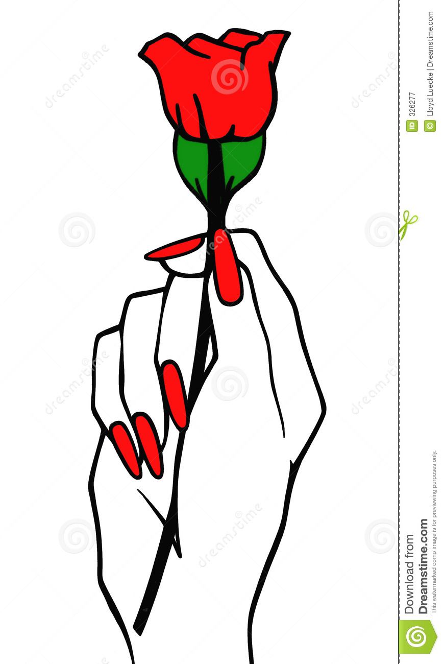 870x1300 Hand Holding Rose Clip Art