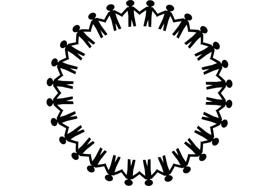 900x600 drawing of people holding hands silhouette of people holding hands