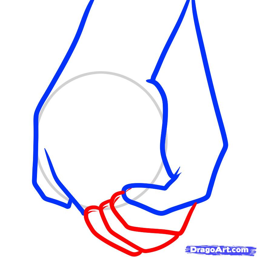 848x848 How To Draw Holding Hands For Kids, Step