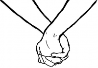 200x140 Holding Hands Drawing