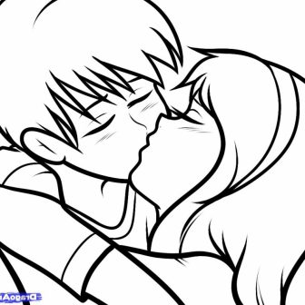 336x336 Couple Drawings Holding Hands With Colour Black Cartoon Color