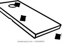 200x140 Corn Hole Vector Drawing