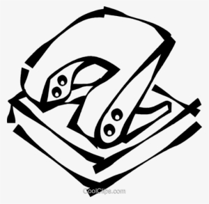 300x293 Hole Punch Royalty Free Vector Clip Art Illustration