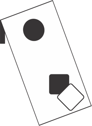 368x500 Corn Hole Vector Drawing