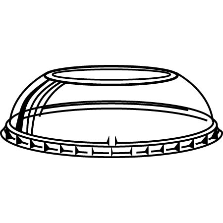 450x450 Dome Lid Whole For Double Sided Poly Paper Cup Cape Cod Paper