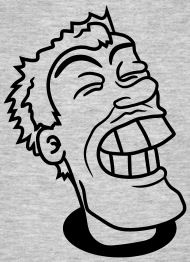 190x262 Hole Ground Comic Clipart Face Grin Head Cart Men's T Shirt