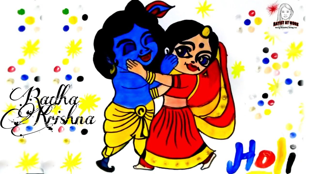 1280x720 holi drawing