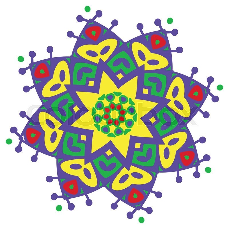 800x800 Hand Drawing Zentangle Color Element Stock Vector Colourbox