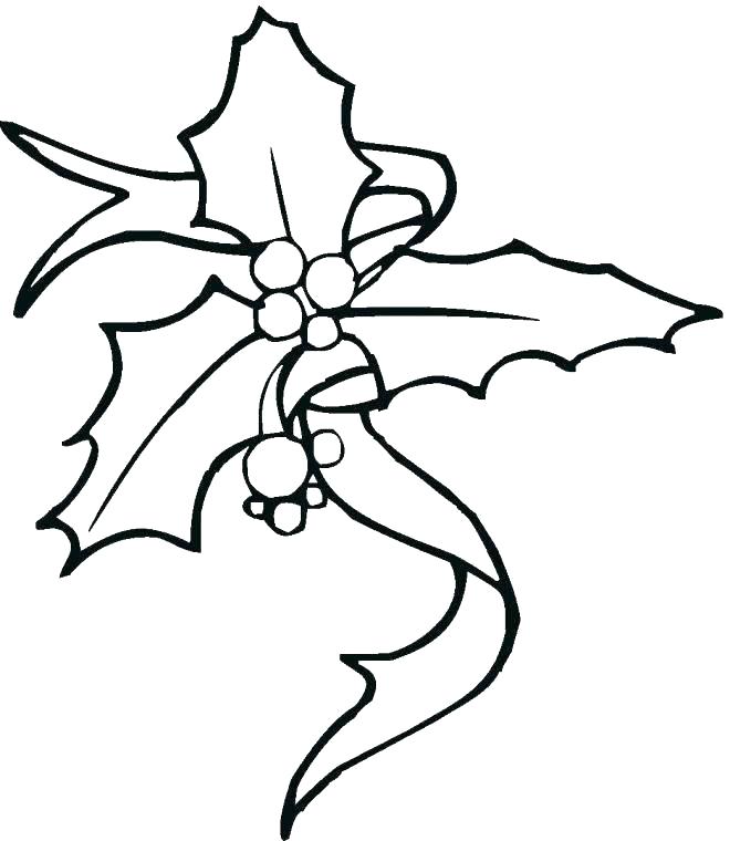 660x760 Coloring Pages For Holly Leaves