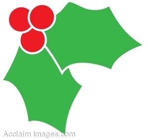 300x283 Berry Clipart Holly Leaves