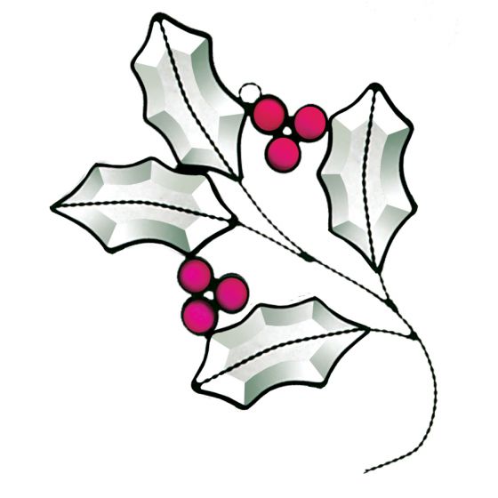 560x560 holly sprig favorite christmas bevel cluster