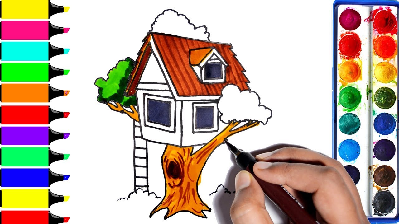 1280x720 Tree House Coloring