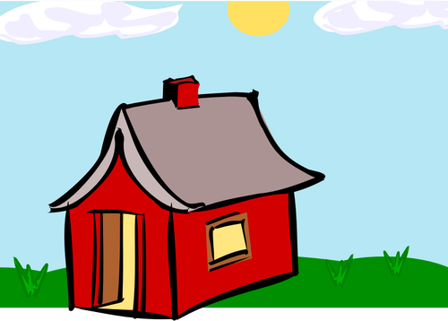 500x358 Vector Drawing Of Red Booth Home