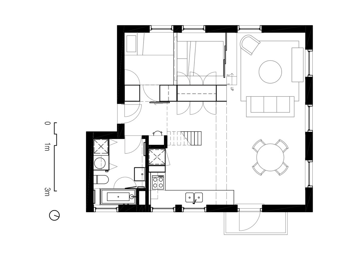 1214x851 Two Apartments In Modern Minimalist Japanese Style