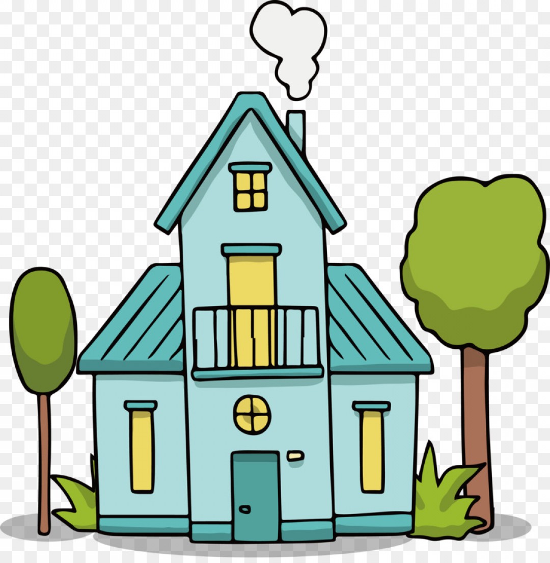 1080x1104 Png House Drawing Euclidean Vector Clip Art Blue Green Soidergi