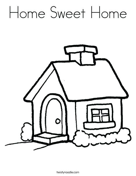 468x605 Sweet Home Drawing Home Coloring
