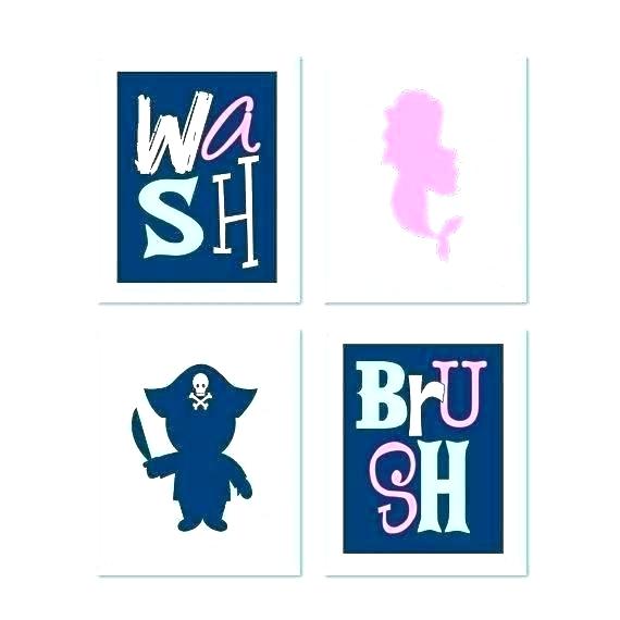 570x570 Kids Bathroom Art Wall Prints Wash Your Hands Brush Teeth Home