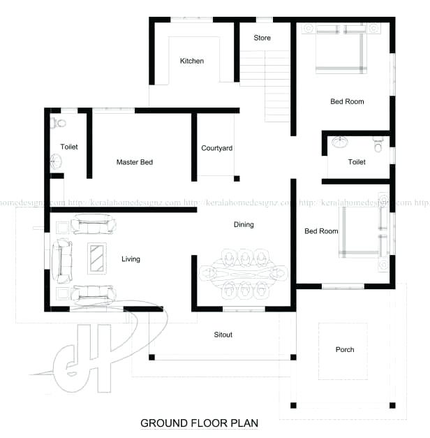 616x627 Home Plan House Plan Drawing Home Planner Expo