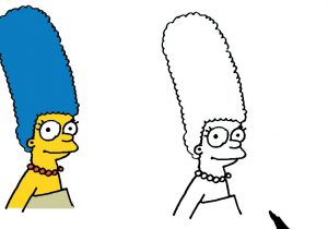 300x210 marge simpson drawing step
