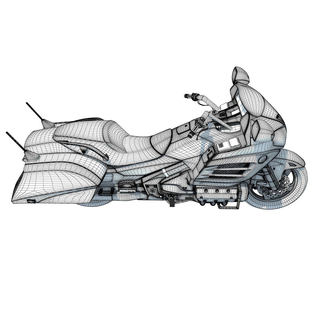 1200x1200 Honda Goldwing Motorcycle Model Horse