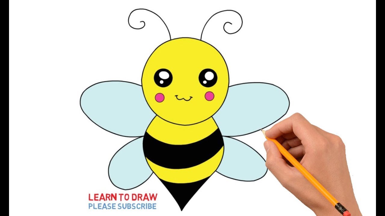 1280x720 How To Draw A Cute Honey Bee Step