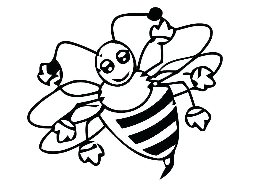 875x620 Bee Drawing For Kids