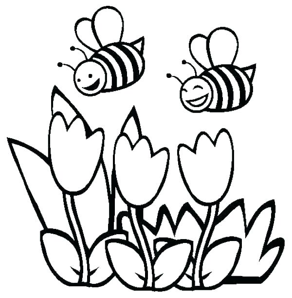 600x612 Coloring Pages Draw A Bee