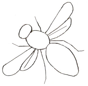 300x295 Honey Bee Drawing Free Download Clip Art